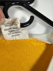 Vtg Bantam Mens V Neck Super Dad 2 Graphic Short Sleeve T Shirt Yellow M 18×27.5