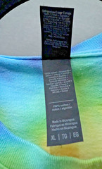 Handmade Tie Dye Rainbow Spiral Pattern Tee Shirt XL 22×28 Cotton Gildan