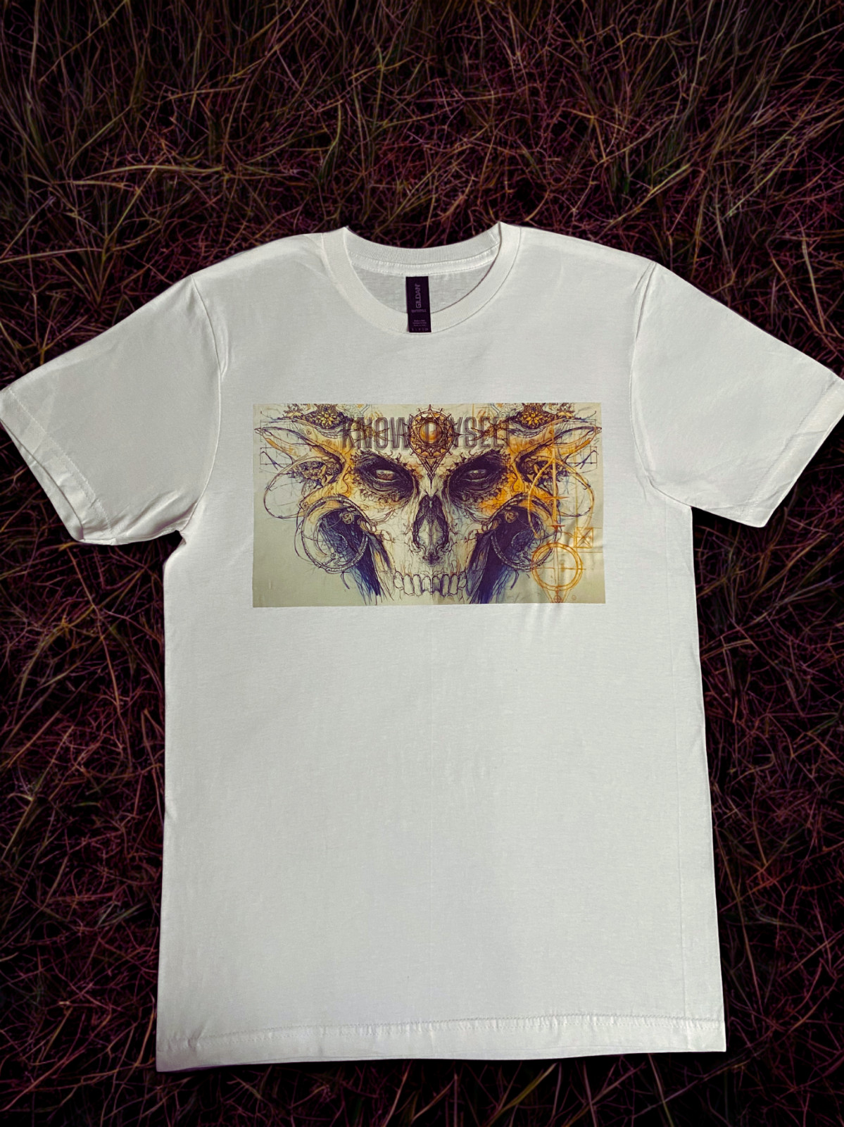 DTF Custom Made - KNOW THYSELF Short Sleeve T-Shirt - Black & White SML gallery