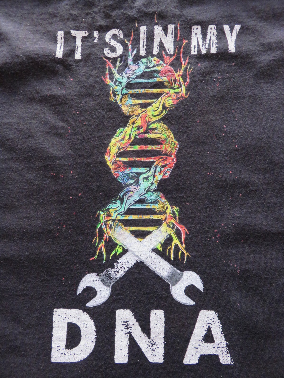 It's In My DNA Black Muscle Tank T Shirt Grunge Construction Handyman Wrench XL gallery