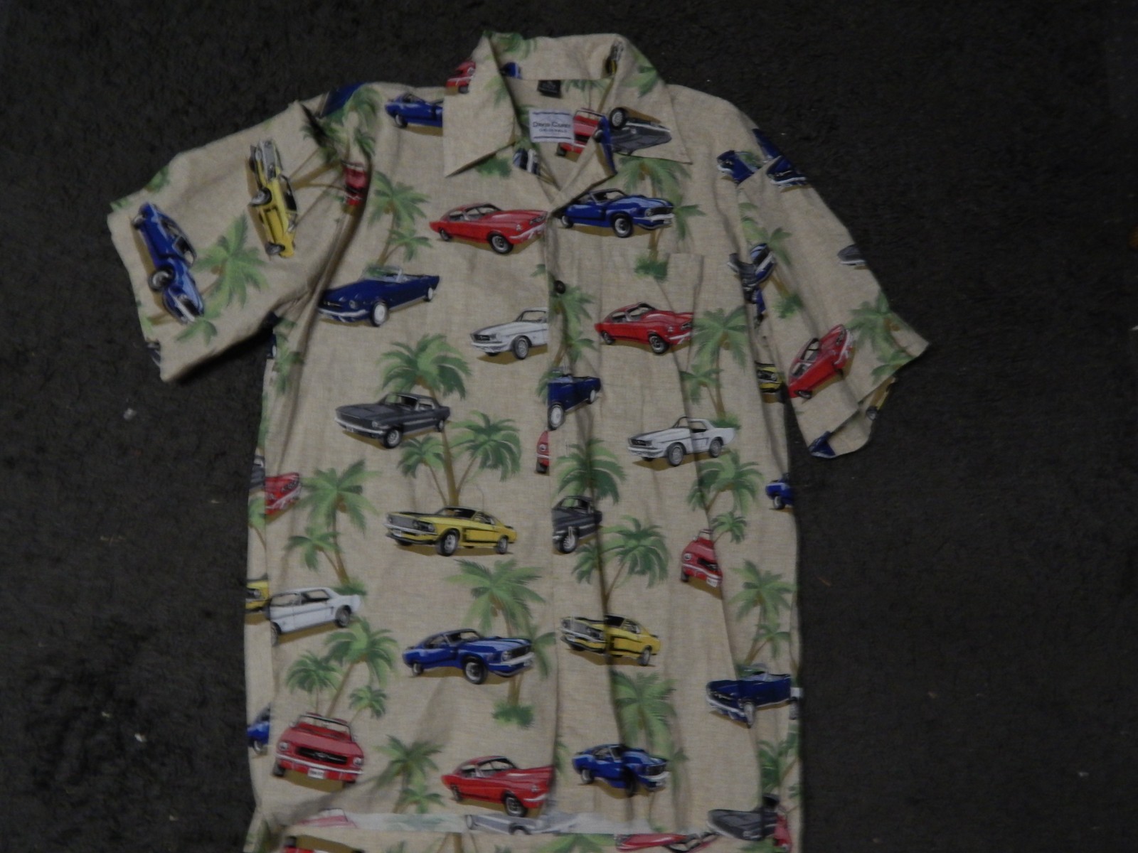David Carey Hawaiian Shirt Corvette Cars GM Mens X-Large Button Front Camp Aloha gallery