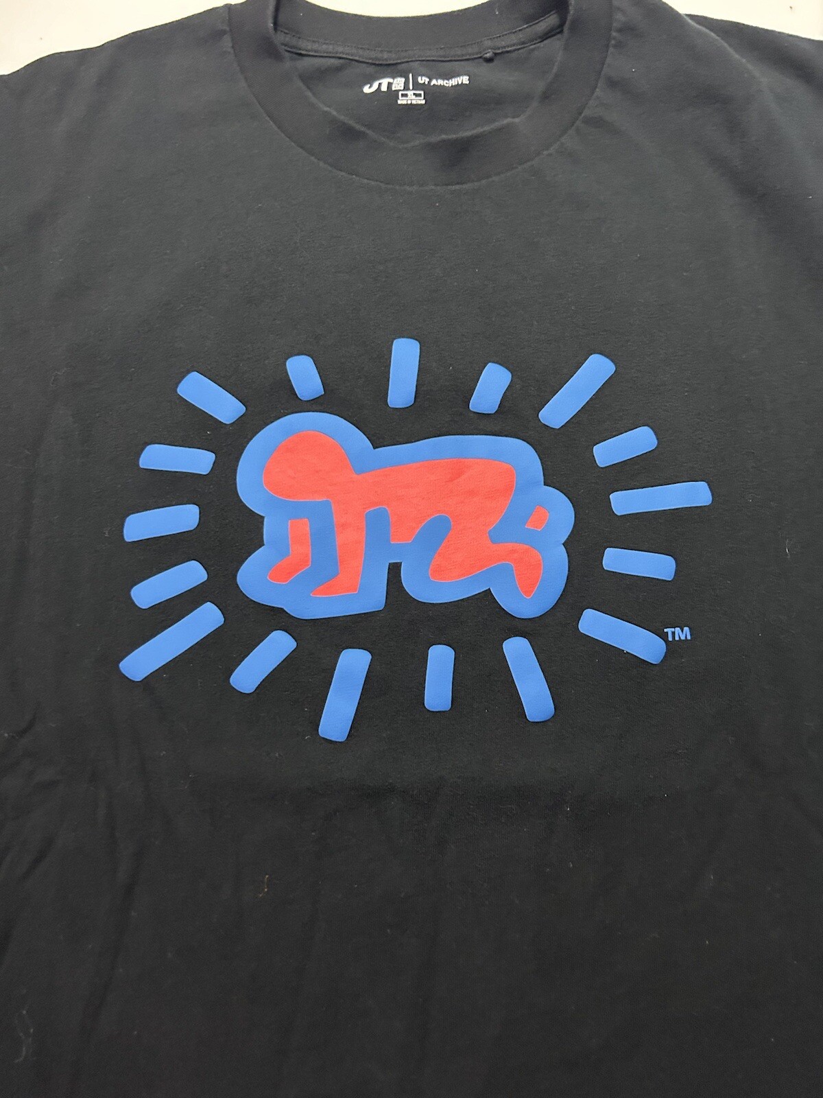 Uniqlo Archive Keith Haring Radiant Baby Pop Art Black T Shirt gallery