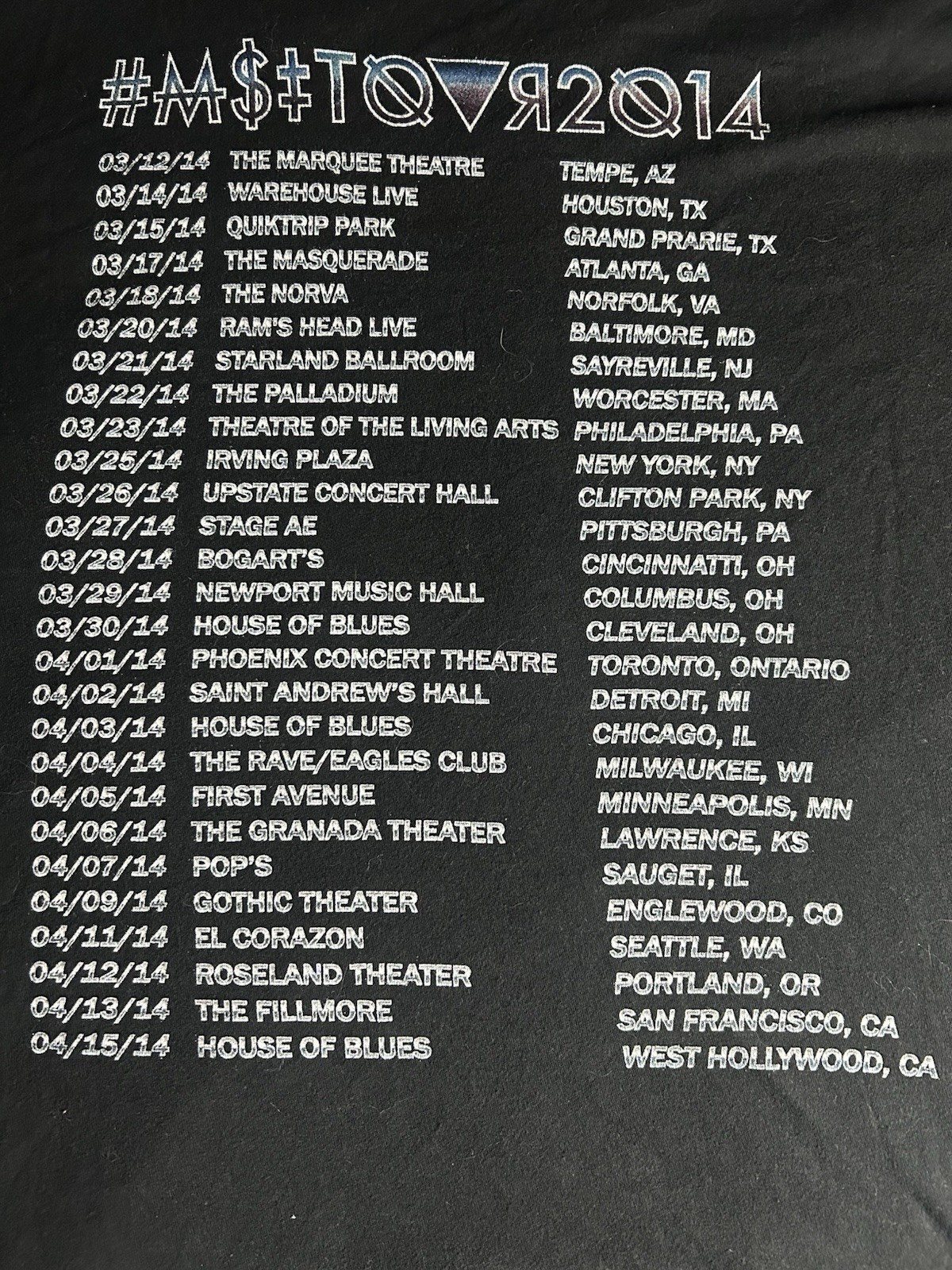 Mindless Self Indulgence T Shirt Rare 2014 Tour Double Sided L/XL No Tag (23x28) gallery