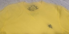 Express Design Studio Thermal Waffle Pullover Long Sleeve Shirt Mens sz M Yellow