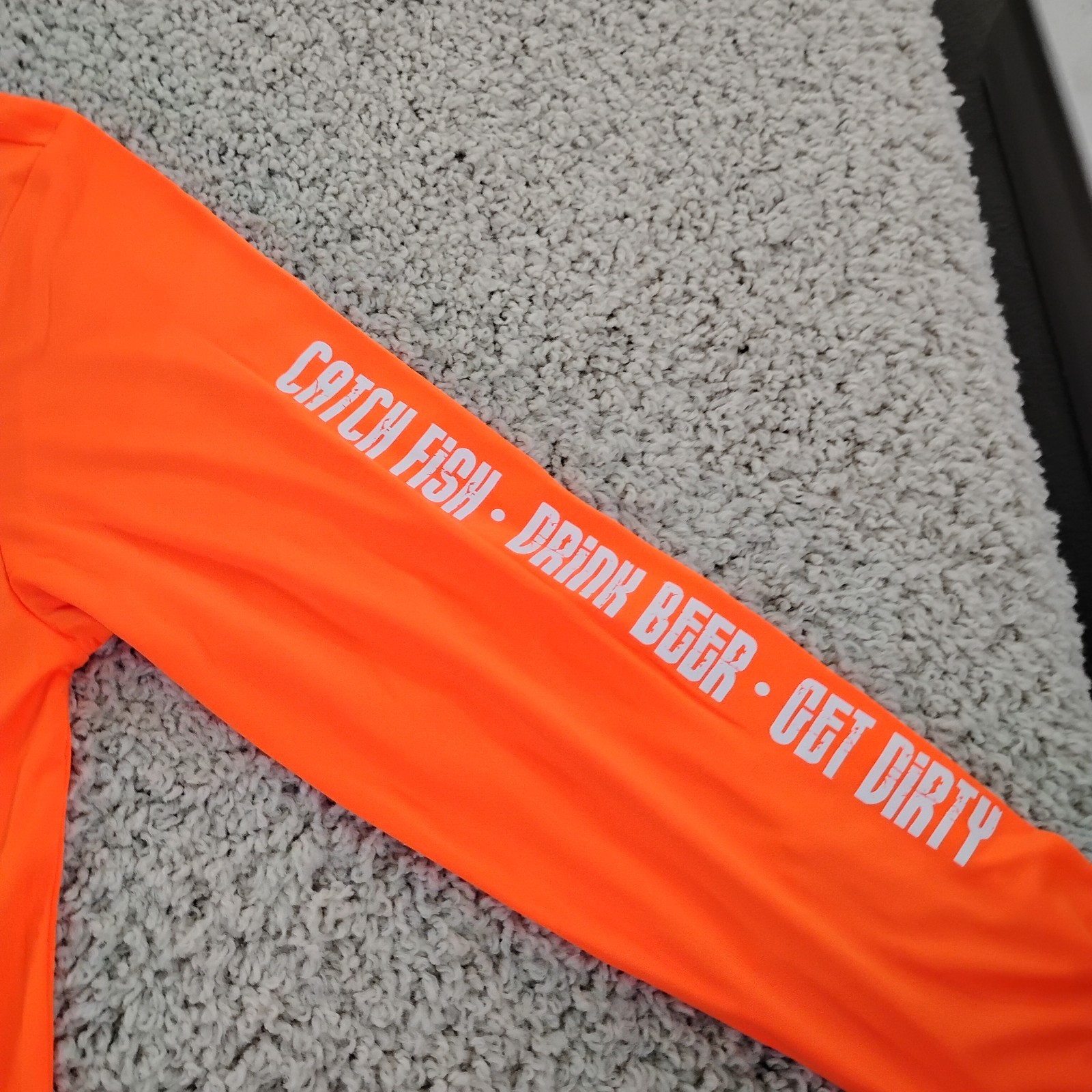 Dirty Hooker Shirt Mens Large Orange Performance Fishing Beach Beer Outdoor A6 gallery