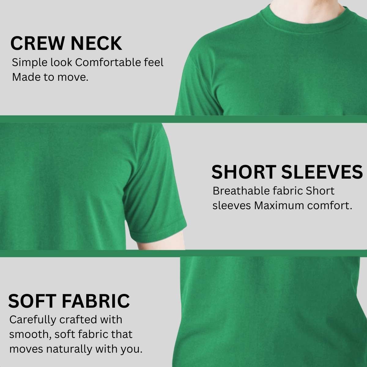 Crew Neck Men's Heavyweight 100% Cotton Short Sleeve T-Shirts gallery