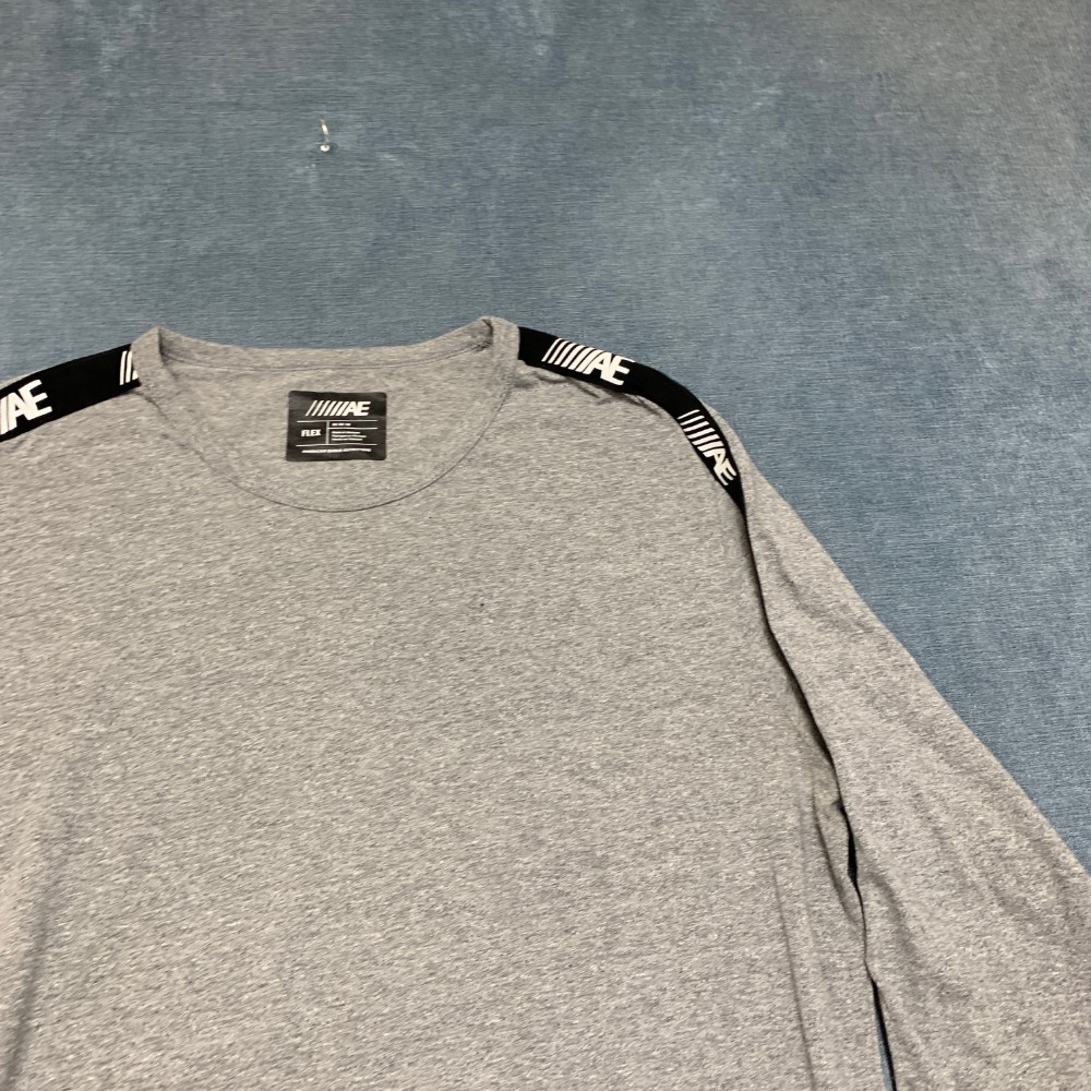 American Eagle Outfitters Flex Shirt Mens Medium Gray Long Sleeve Streetwear gallery