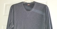 Comfy Gray WEATHERPROOF 32 degree HEAT Size L Long Sleeve Crew Neck Tee Shirt