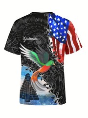 PLAYERA DE GUATEMALA UNISEX ESTAMPADO 3D ALTA CALIDAD COLORES VIVOS