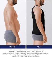 Mens Slimming Compression Shirt Tummy Control Shapewear Tank Top Undershirt Vest