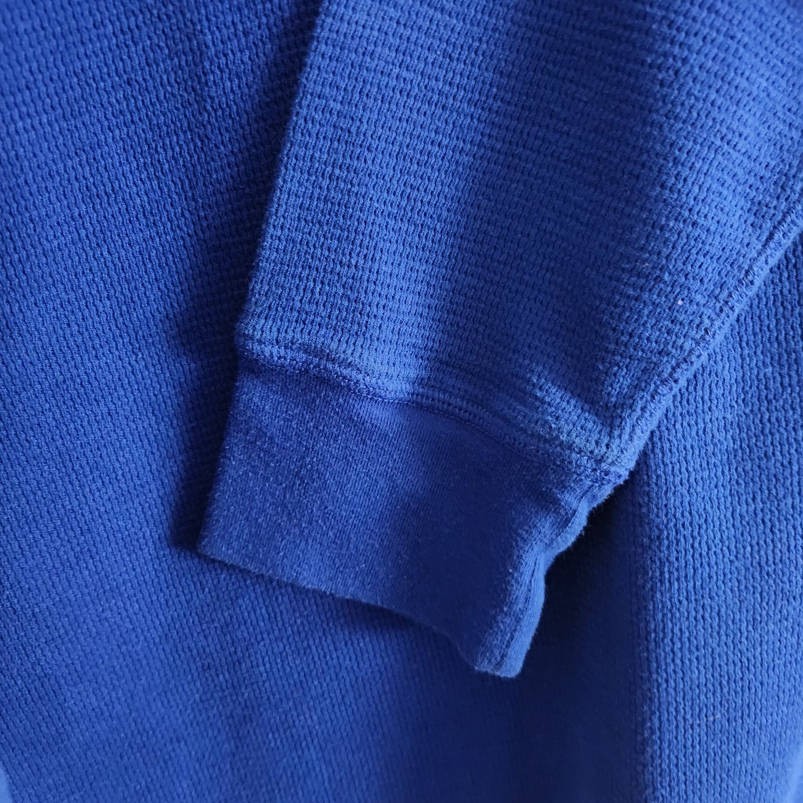 Polo Ralph Lauren Mens XL Blue Thermal Waffle Knit Long Sleeve Poly/Cotton Blend gallery