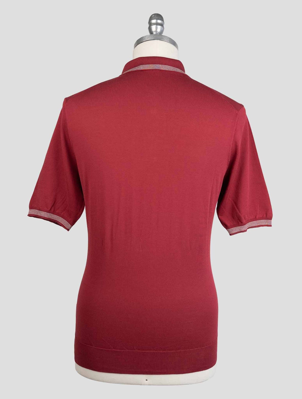 NEW CESARE ATTOLINI RED COTTON POLO US 46 - EU 56 AMZ10 gallery