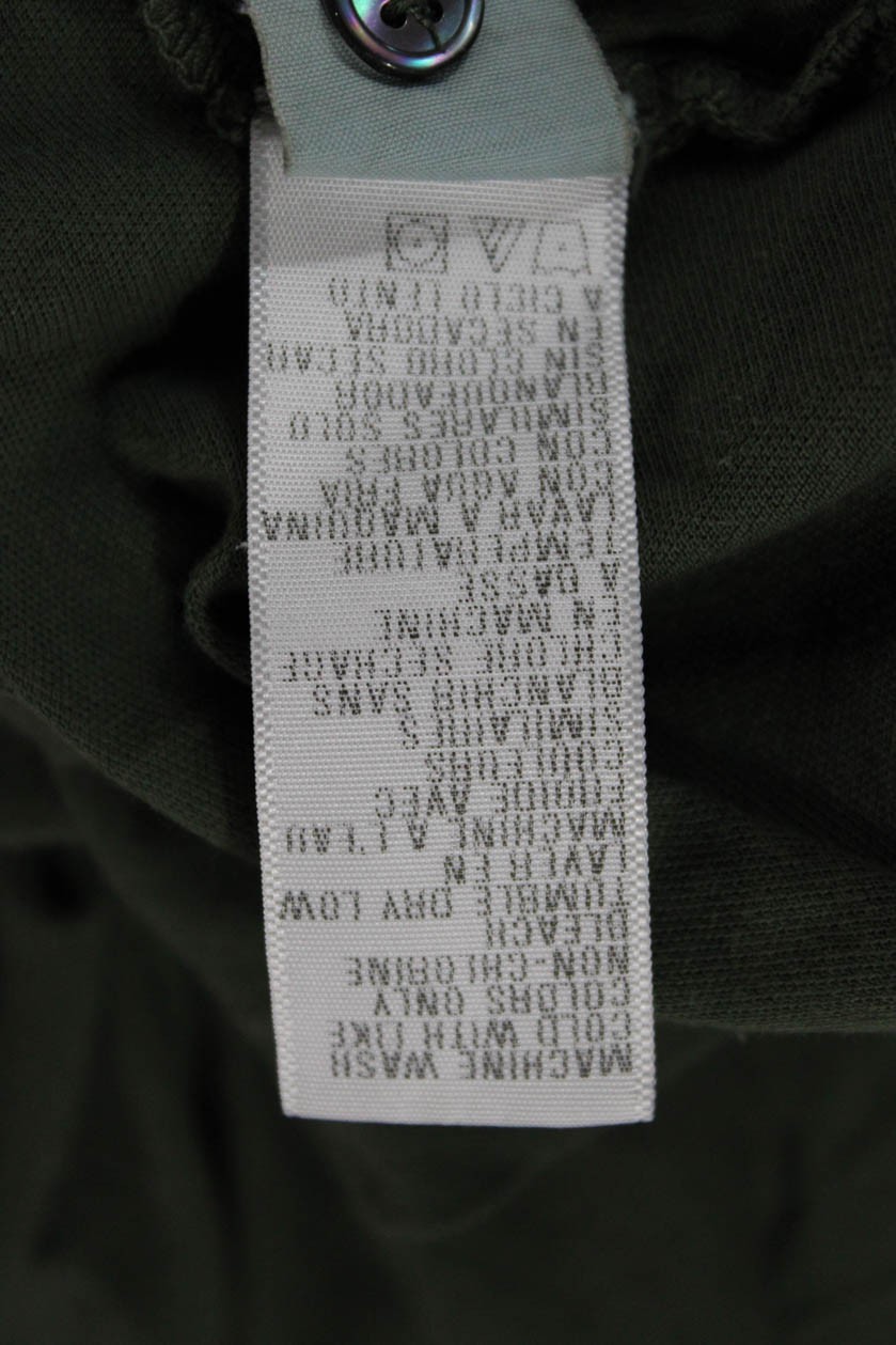 Standard James Perse Mens Polo Shirt Green Short Sleeve Cotton Size 3 gallery