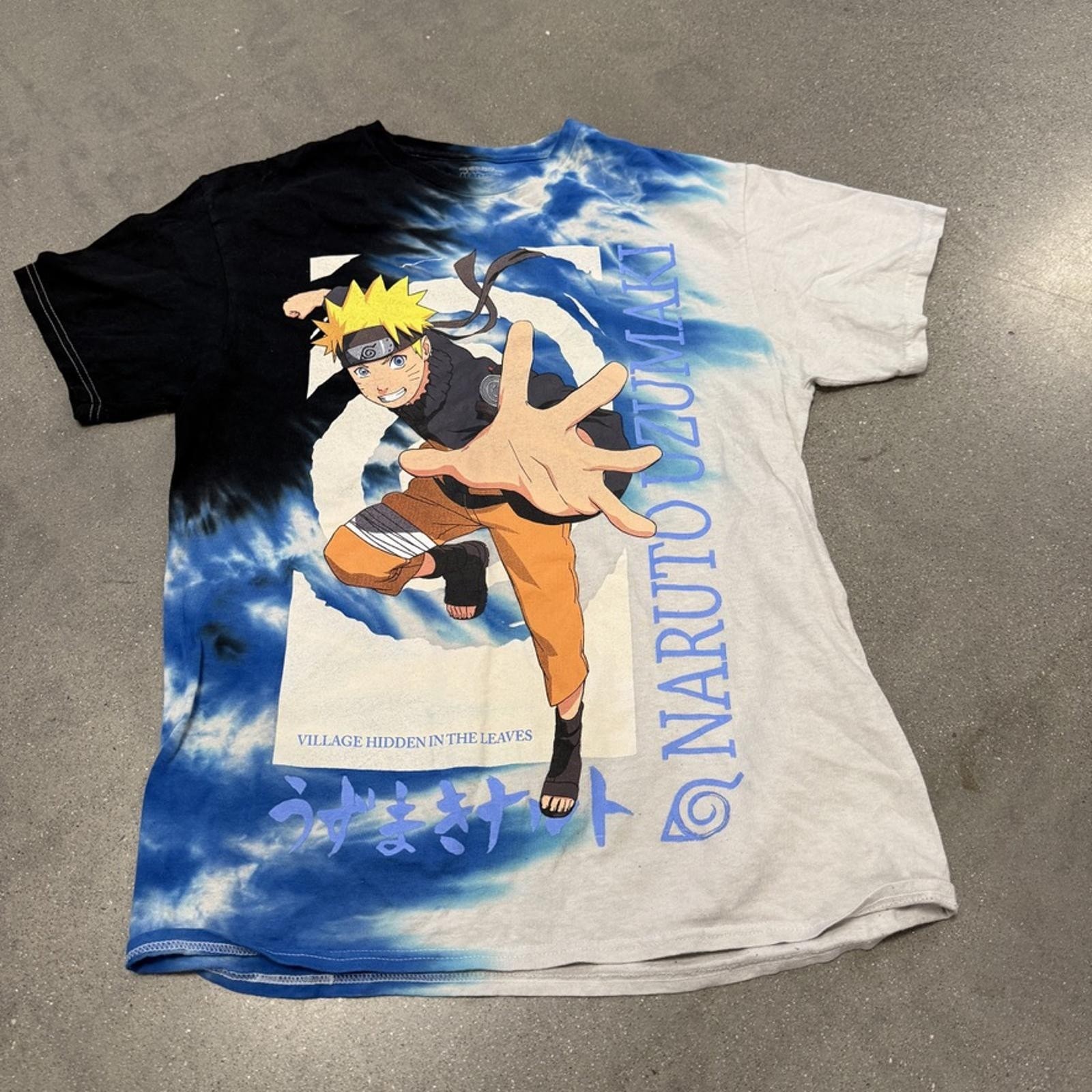 Naruto Uzumaki Graphic Tee – Unique Tie-Dye Design Mens M