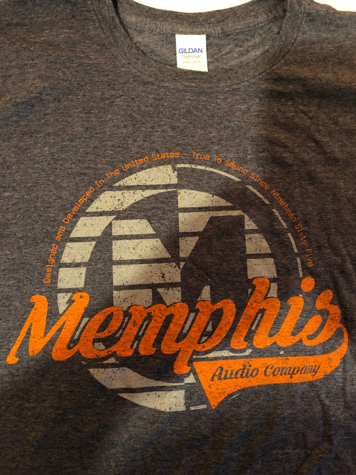Memphis Car Audio T Shirt - Orange & White Logo - XXL gallery