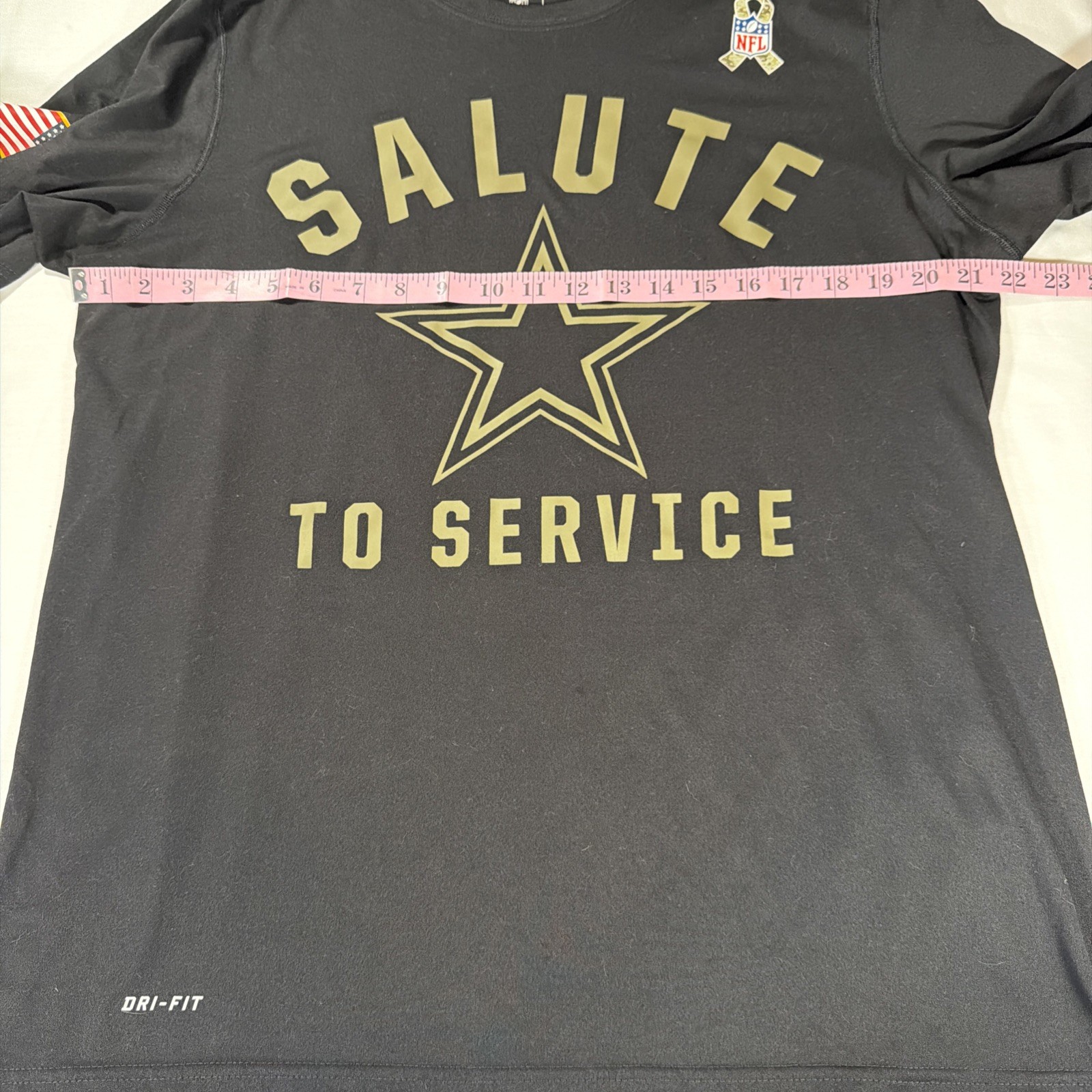 Nike NFL Dallas Cowboys Salute To Service Performance Dri-Fit Tee Black Men L gallery