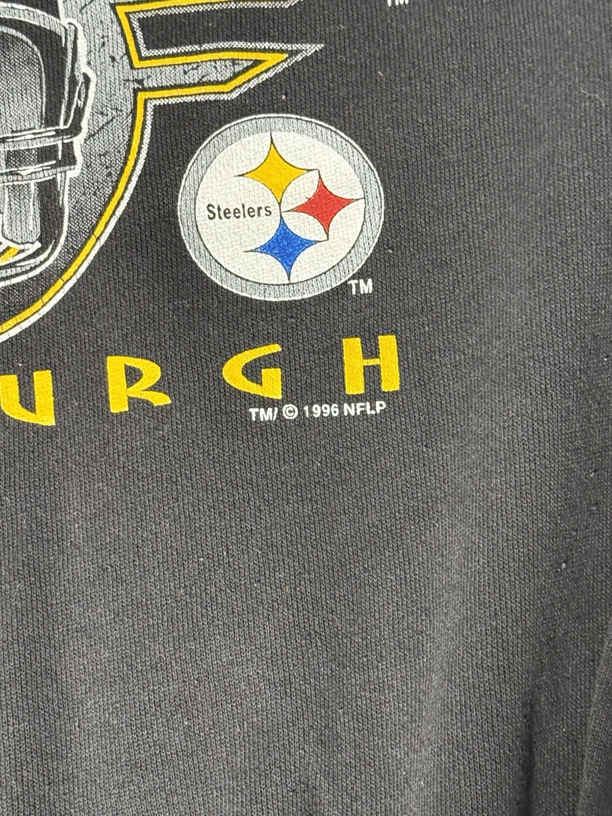 VTG PITTSBURGH STEELERS SWEATSHIRT SWEAT SHIRT NFL FOOTBALL THROWBACK Sz Small gallery