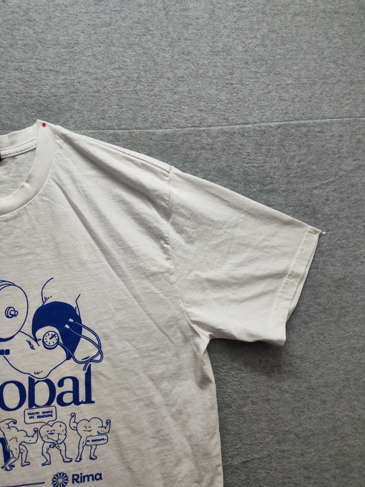 Ascolour Classic Men T Shirt L White Crew Neck Short Sleeve Graphic Logo Casual gallery