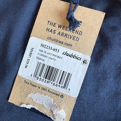 Chubbies Men’s Medium The Plant Pocket T-Shirt Navy Blue Tee Short Sleeve Casual