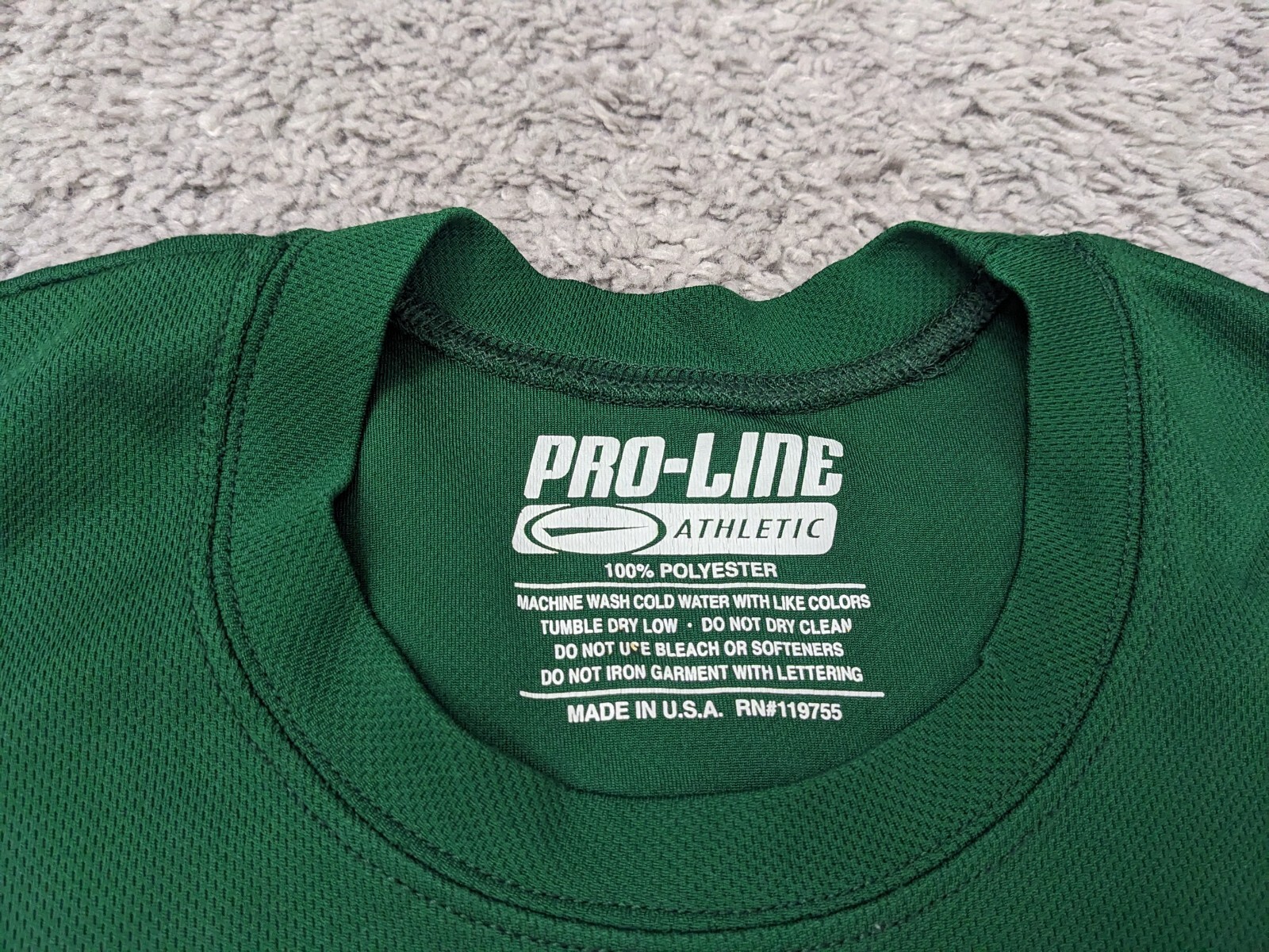 Pro-Line Athletic T Shirt Mens XXL Crew Neck Green Made in USA OTF Collection gallery