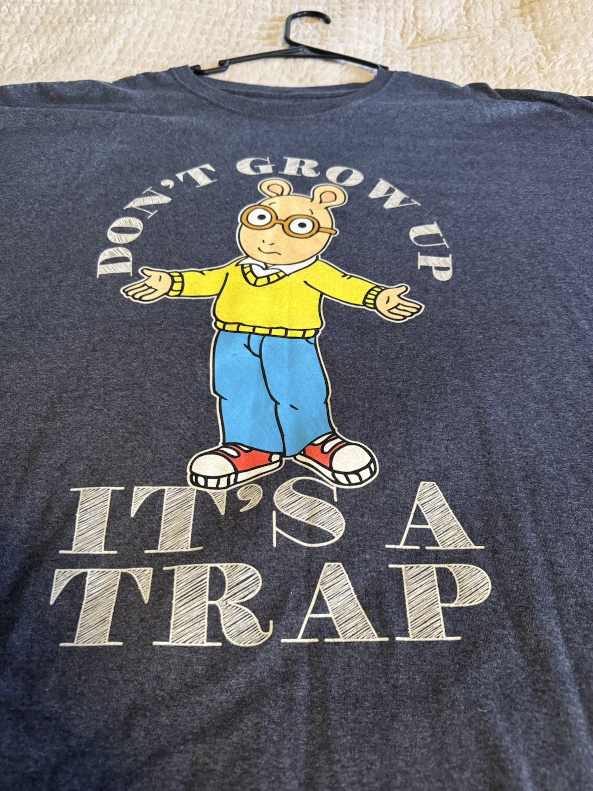 Arthur Pbs kids TV Show Don't Grow Up It's A Trap T-Shirt 4XL Graphic Tee gallery