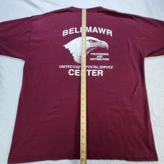 USPS Bellmawr Processing Distribution Center Tee Shirt XL Burgundy Postal USA