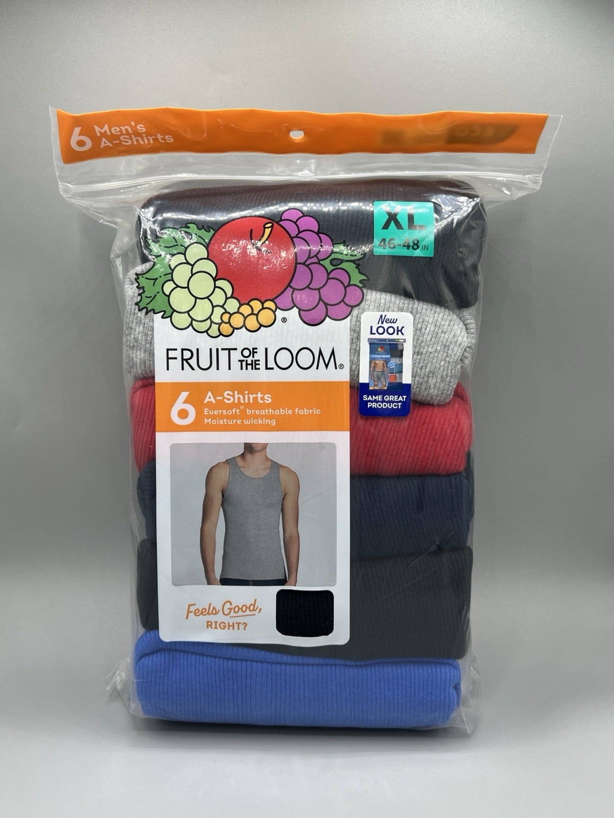 6-Pack FRUIT OF THE LOOM Men's Size XL A-Shirts Tank Top Assorted gallery