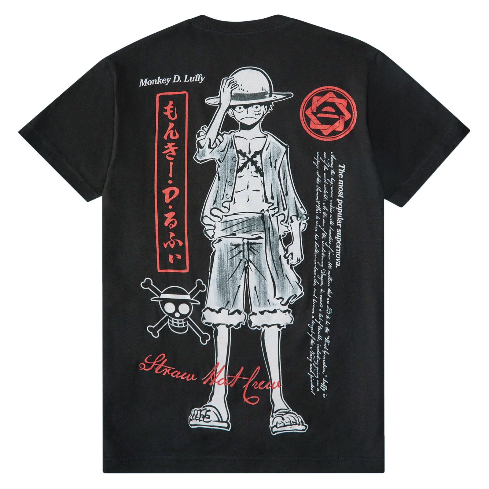 One Piece Shirt Men's Luffy Front and Back Print Short Sleeve Tee gallery