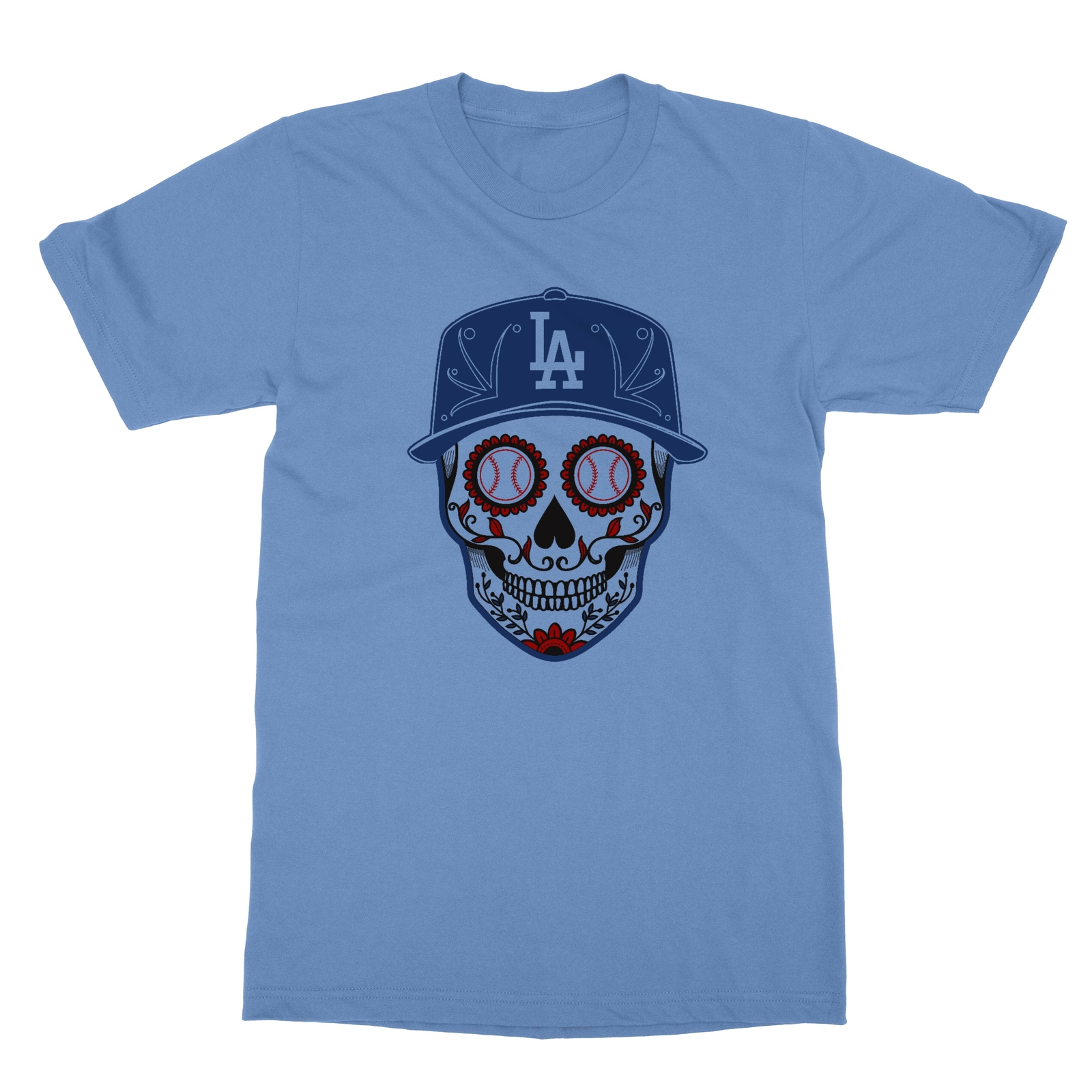 Los Angeles Dodgers Sugar Skull GO L.A. Baseball Unisex T-Shirt gallery