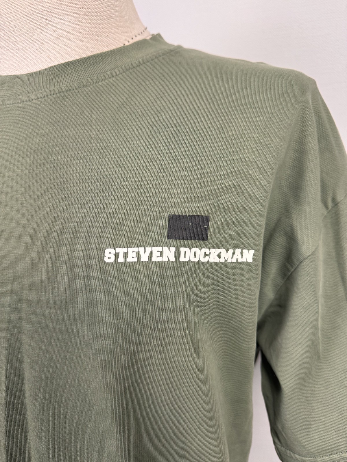 STEVEN DOCKMAN Green Big Dollars Print Short Sleeve Italian T-Shirt Sz M gallery