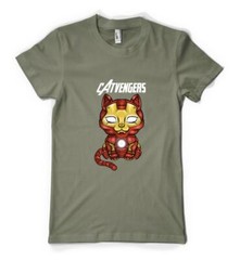 Catvengers Iron Man Cat Superhero Mashup Personalised Unisex Adult T Shirt