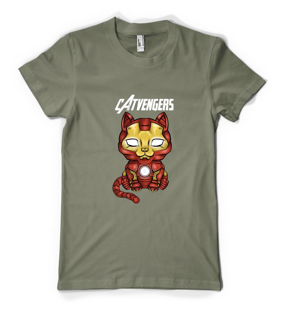 Catvengers Iron Man Cat Superhero Mashup Personalised Unisex Adult T Shirt gallery