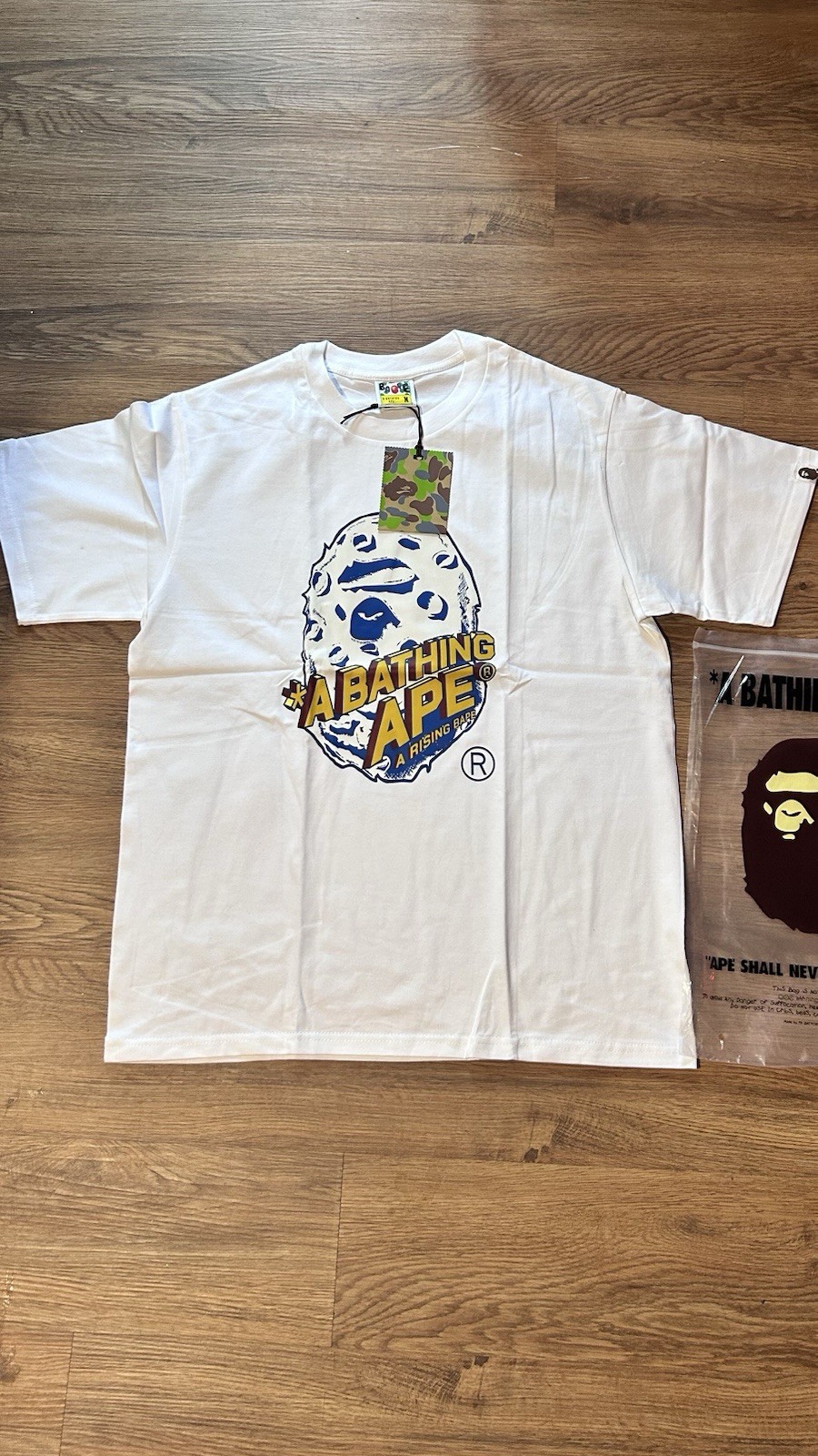 A Bathing Ape BAPE White Ape Head Logo Graphic Tee, Regular Fit, Cotton M gallery