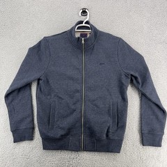 Superdry Men’s Sweat Jacket – Essential Logo Vintage Navy Track Large