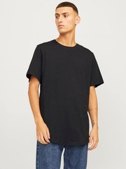 Jack & Jones 5 Pack JPRBLABRODY 100% Cotton Crew Neck T-Shirts – White/Navy/Blac