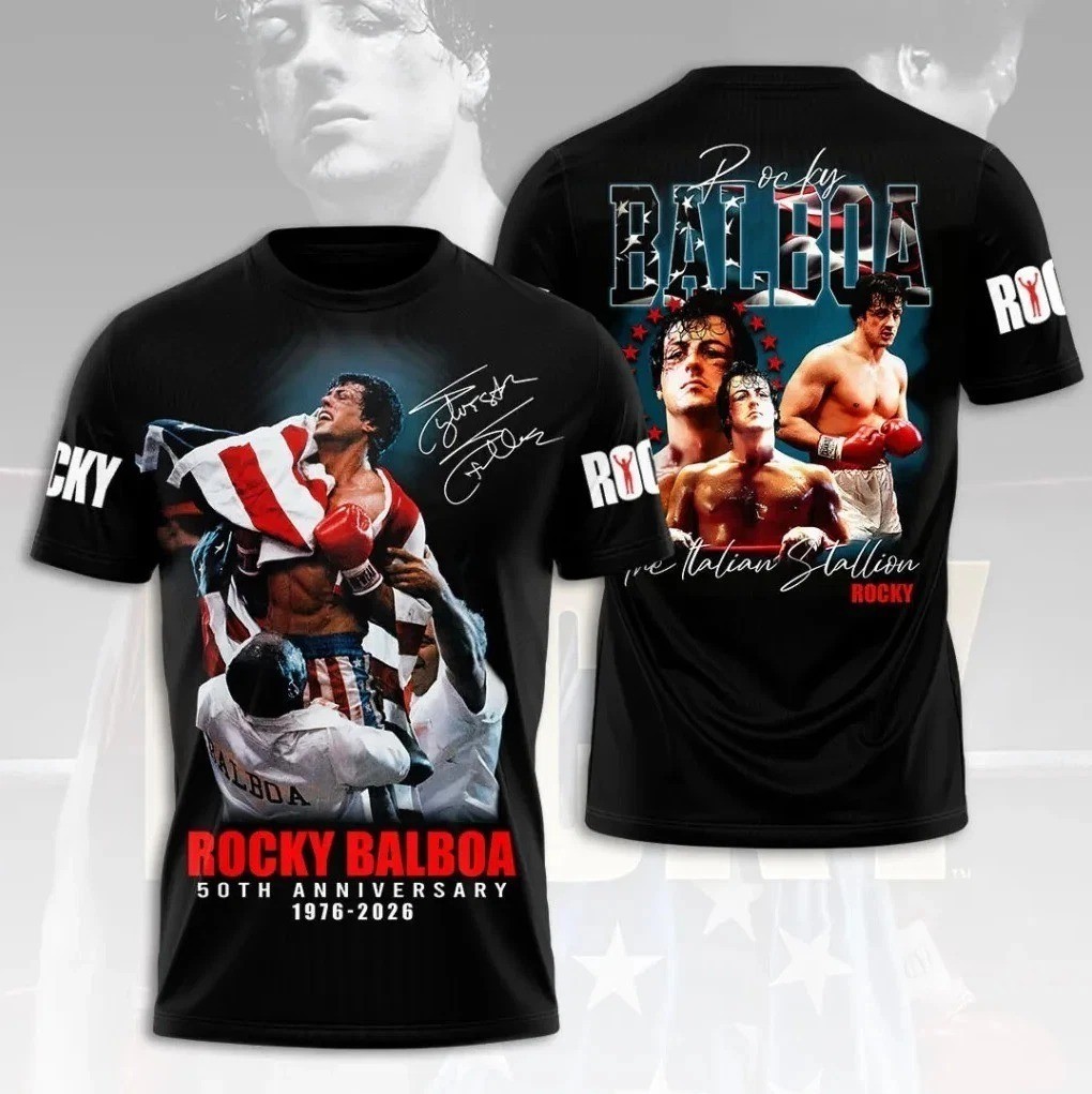 Rocky 50th Anniversary 1976-2026 AOP 3D T-Shirt gallery