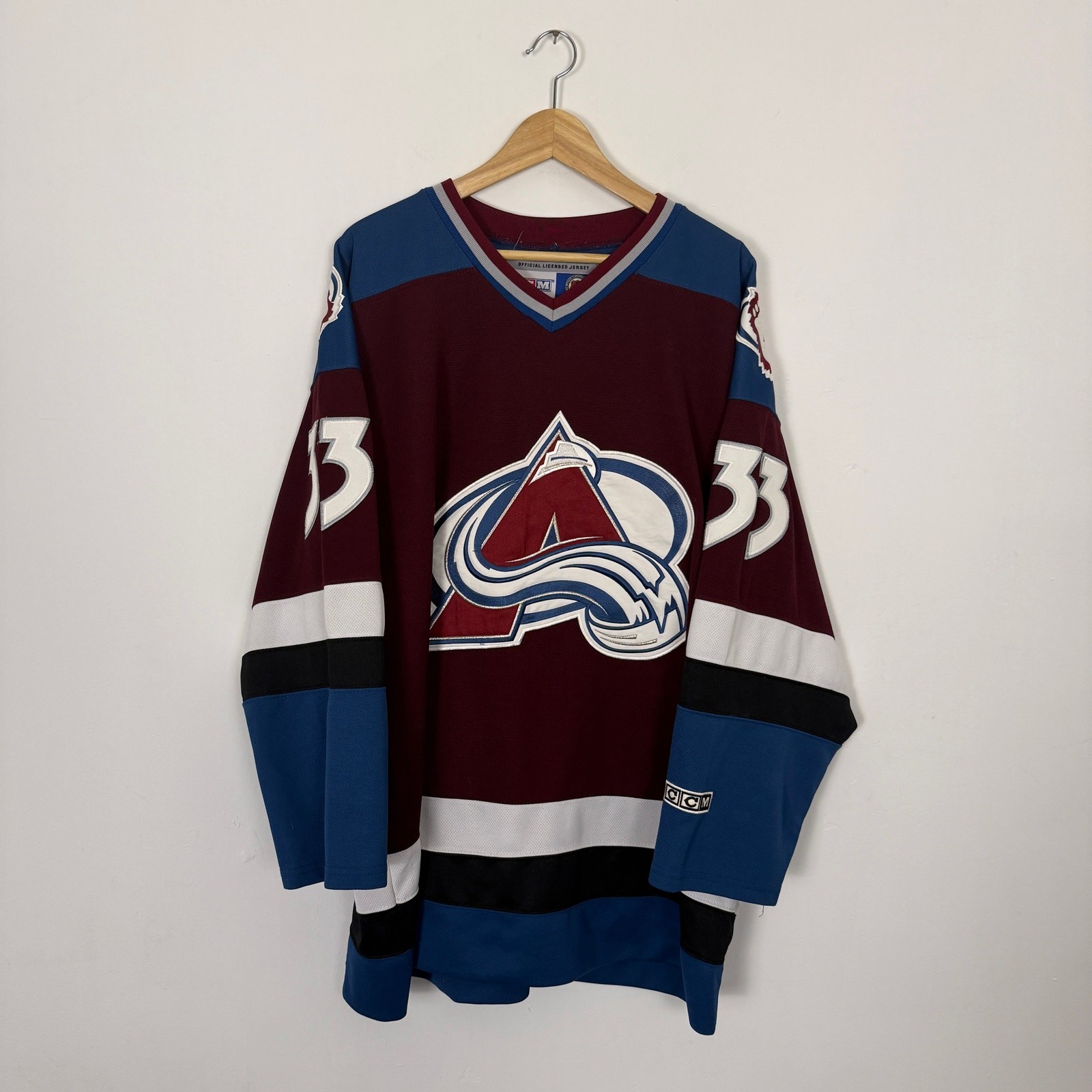 Vintage 90s Colorado Avalanche Patrick Roy NHL Hockey Authentic Jersey CCM XL