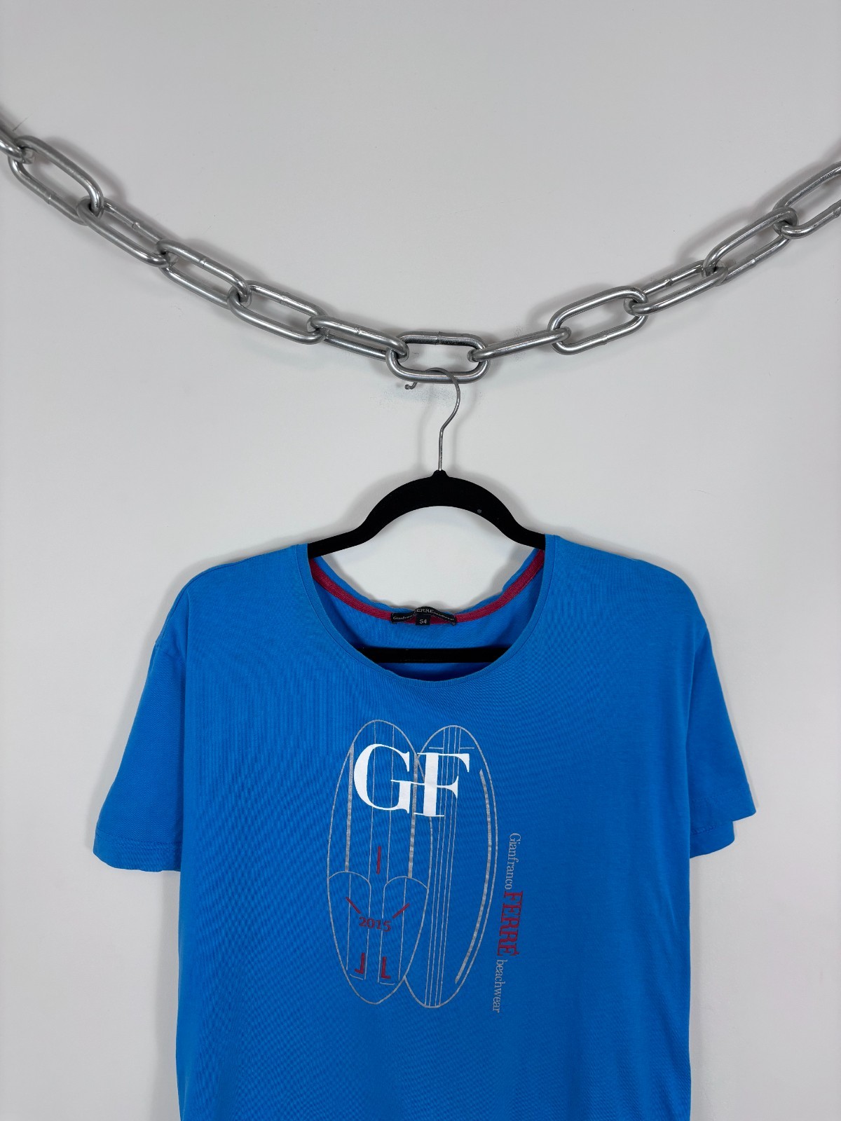 Gianfranco Ferre Beachwear Men’s Graphic Print Blue Luxury T-Shirt Tee 54 / L gallery