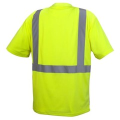 HIGH VISIBILITY ANSI ISEA CLASS 2 REFLECTIVE HI VIS ROAD WORK SAFETY T SHIRT