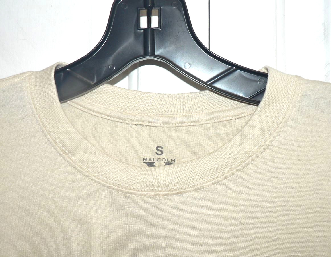 Malcolm X Men's Graphic Print Short Sleeve Cotton Blend Crew T-Shirt Tan Small gallery