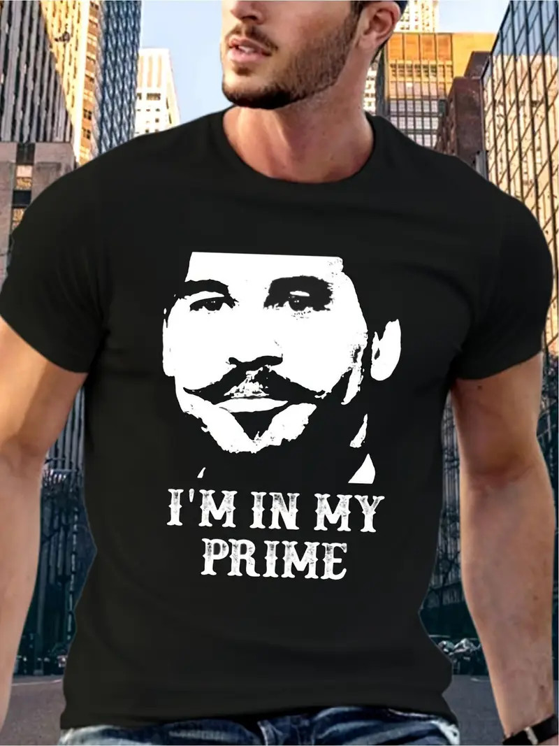 Casual Style | Men's "I'm in My Prime" Graphic T-Shirt - Casual Black Cotton Tee gallery