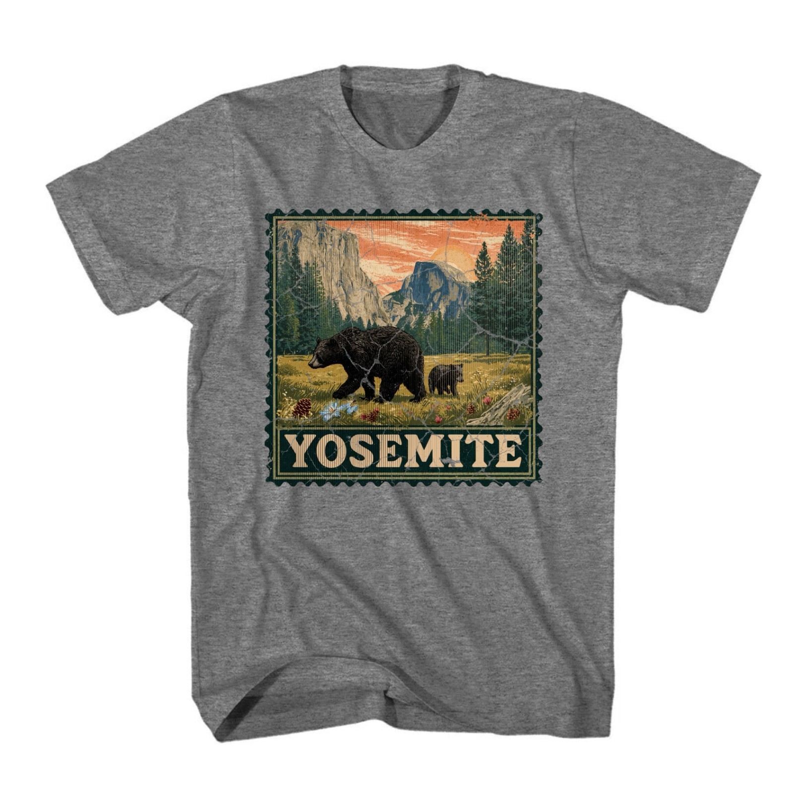 Yosemite National Park Shirt Half Dome Souvenir Shirt Stamp Outdoor Wildlife Tee gallery