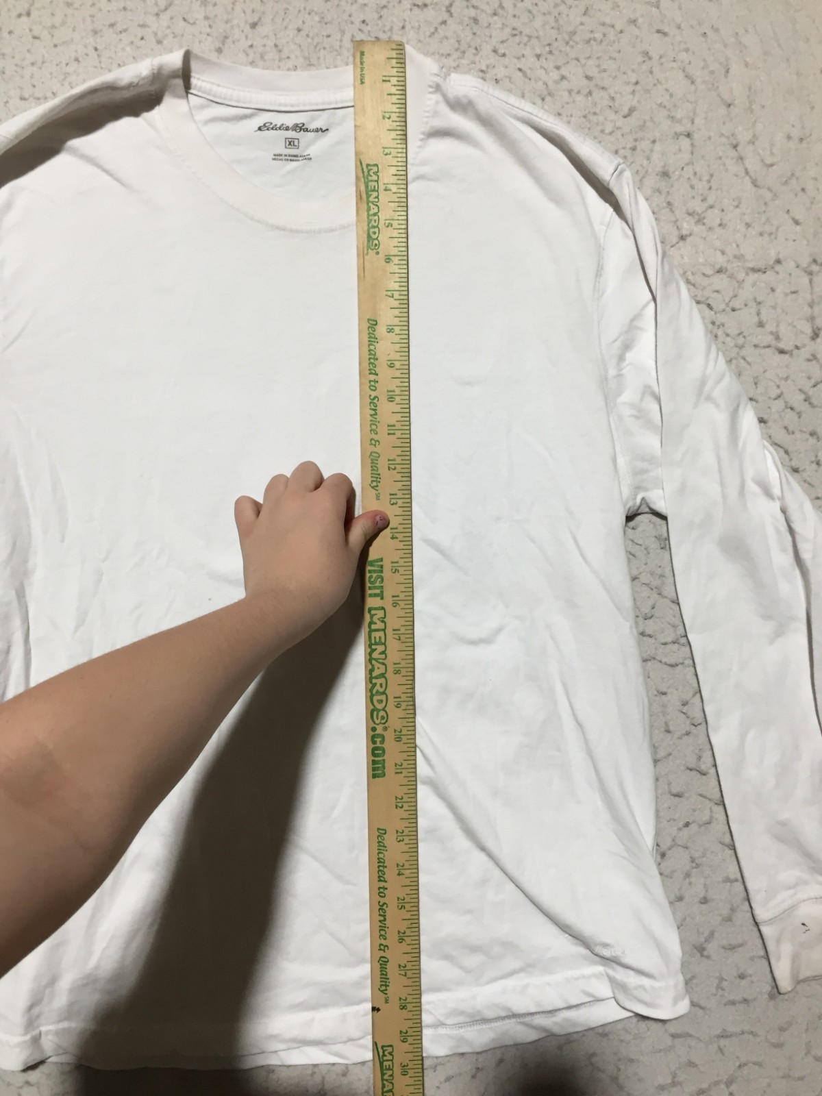 Eddie Bauer T Shirt Mens XL White Long Sleeve Crew Neck Soft gallery