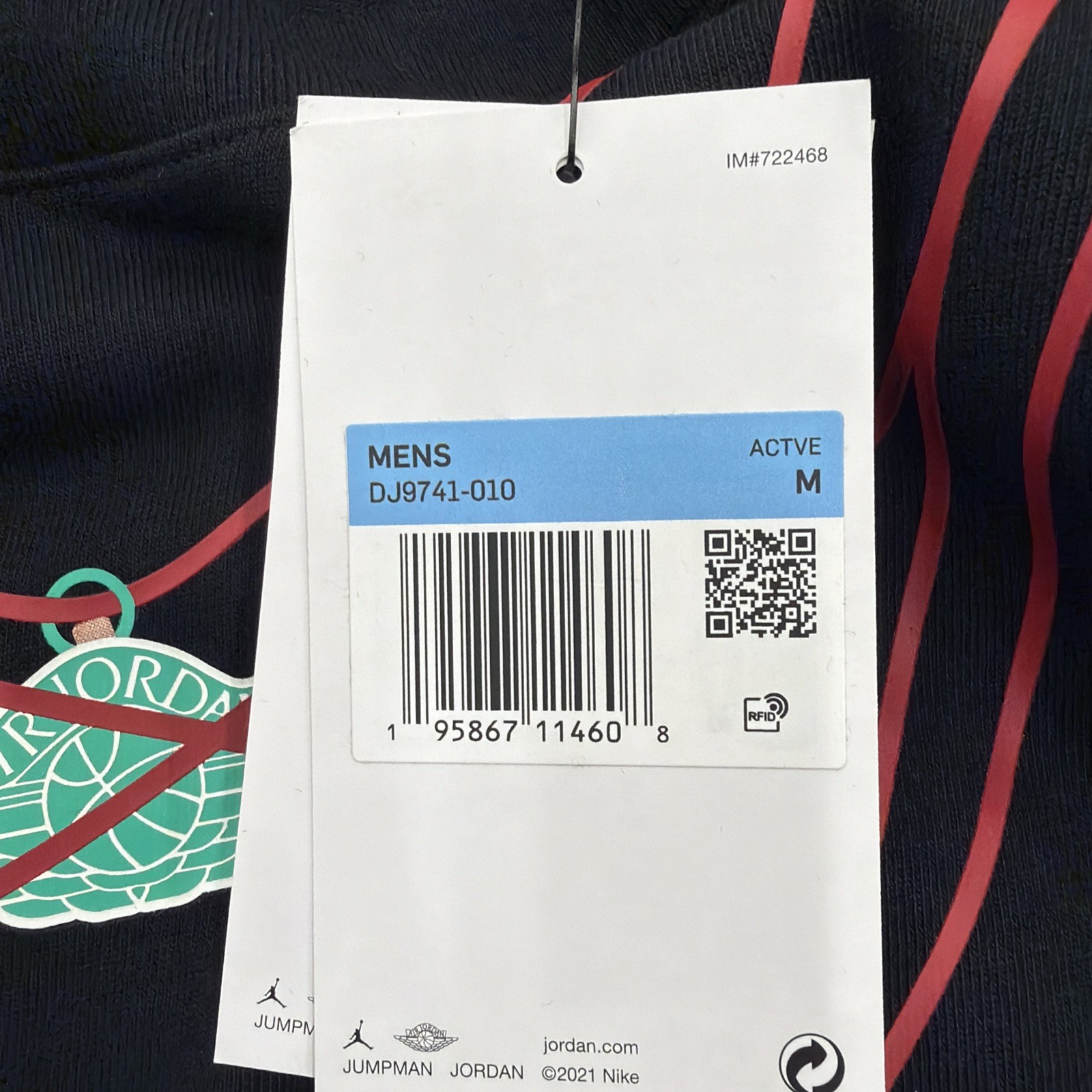 Nike Air Jordan x Clot Black Jade Graphic T-Shirt DJ9740-010 Medium gallery