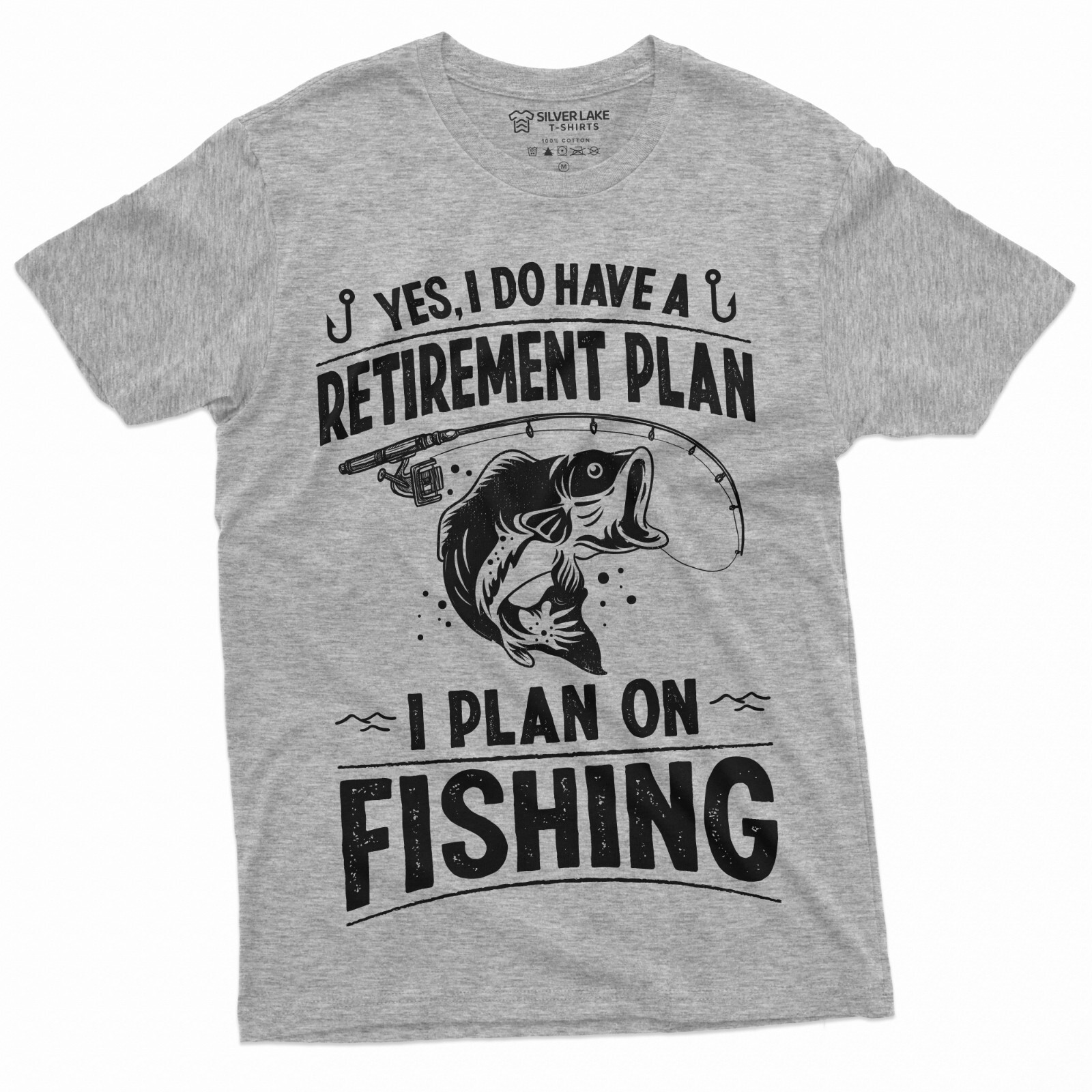 Retirement Plan Fishing T-shirt Mens Funny Retired Grandpa Dad Husband Tee Shirt gallery
