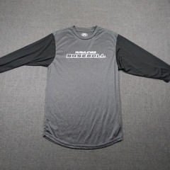 Rawlings Baseball Raglan Performance T Shirt Small Gray