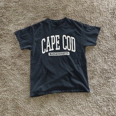 Cape Cod Massachusetts Souvenir Beach, Aesthetic, Vintage Navy Blue Tee