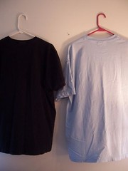 2 – Men’s T-Shirts – XL – Black & Light Blue – Good Condition