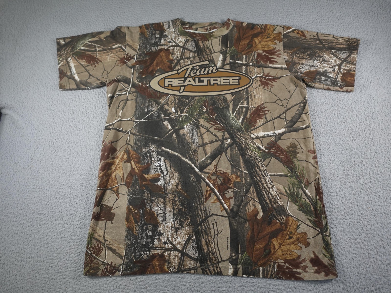 Vintage Team Realtree Camo Shirt Mens XL Brown Y2K Skater Hunting Outdoor Logo