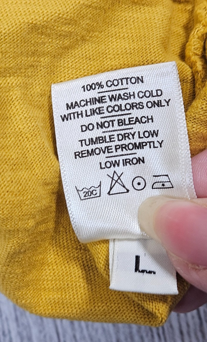 American Giant Classic Crew Neck Long Sleeve T Shirt Mens Large Mustard gallery